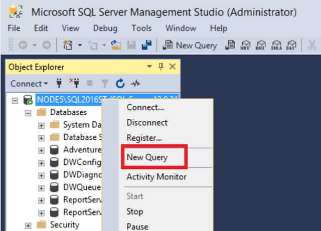 استودیو مدیریت سرور مایکروسافت SQL