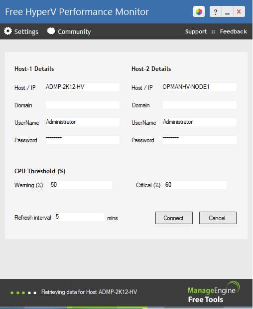 ManageEngine Free Hyper-V Performance Monitor