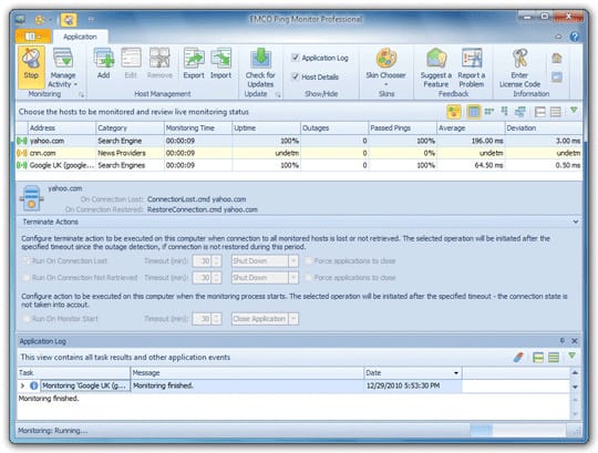 Скриншот EMCO Ping Monitor
