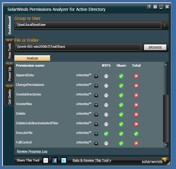 Анализатор разрешений SolarWinds для Active Directory Лучшие инструменты Active Directory
