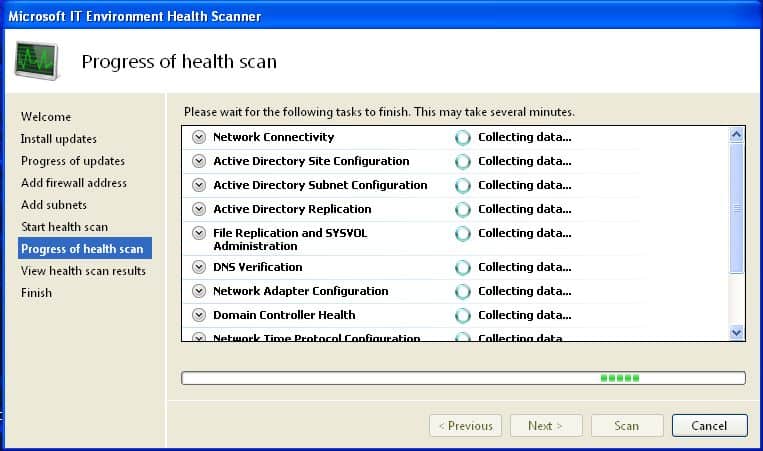 Microsoft Health Environment Health Scanner