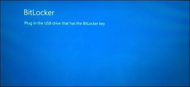 کلید راه اندازی Bitlocker