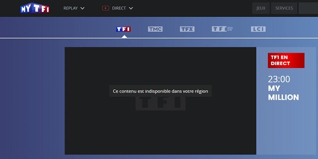 محدودیت های منطقه ای TF1