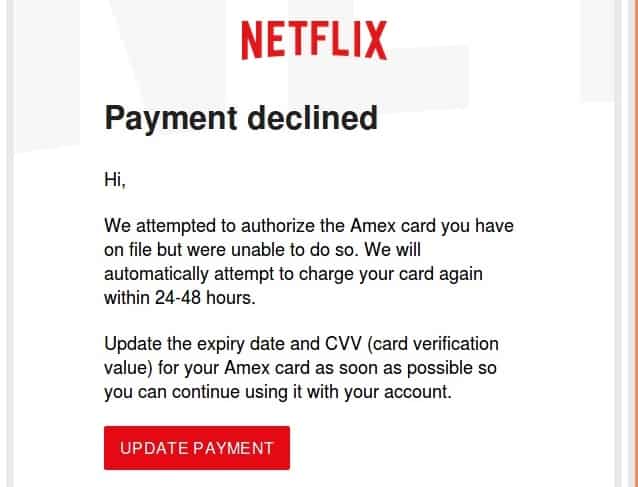 Netflix e-pošta.