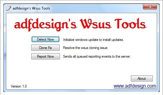 Tervezett WSUS eszköz
