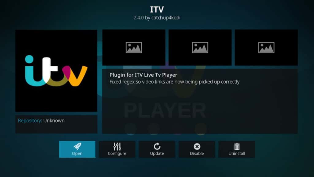 ITV Kodi addon