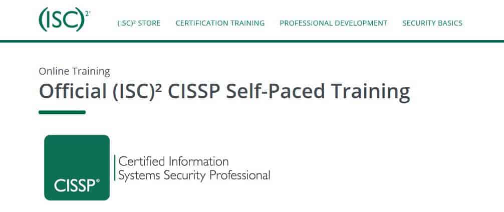 เป็นทางการ (ISC) ² CISSP ฝึกอบรมด้วยตนเอง