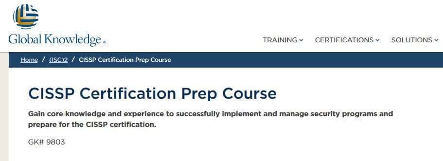 Глобални знания: Подготвителен курс за сертифициране по CISSP
