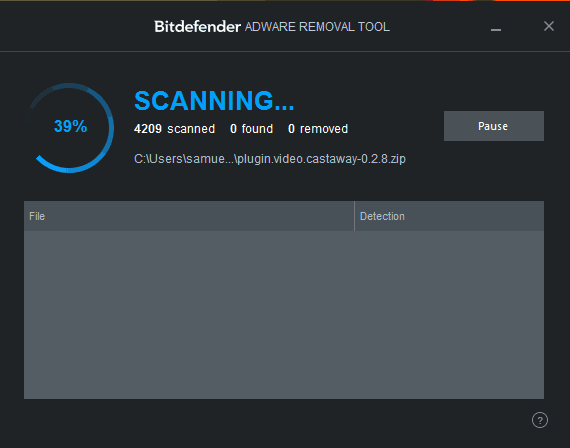 เครื่องมือแอดแวร์ของ Bitdefender