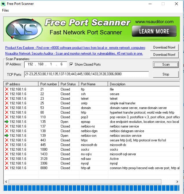 Безплатен порт скенер