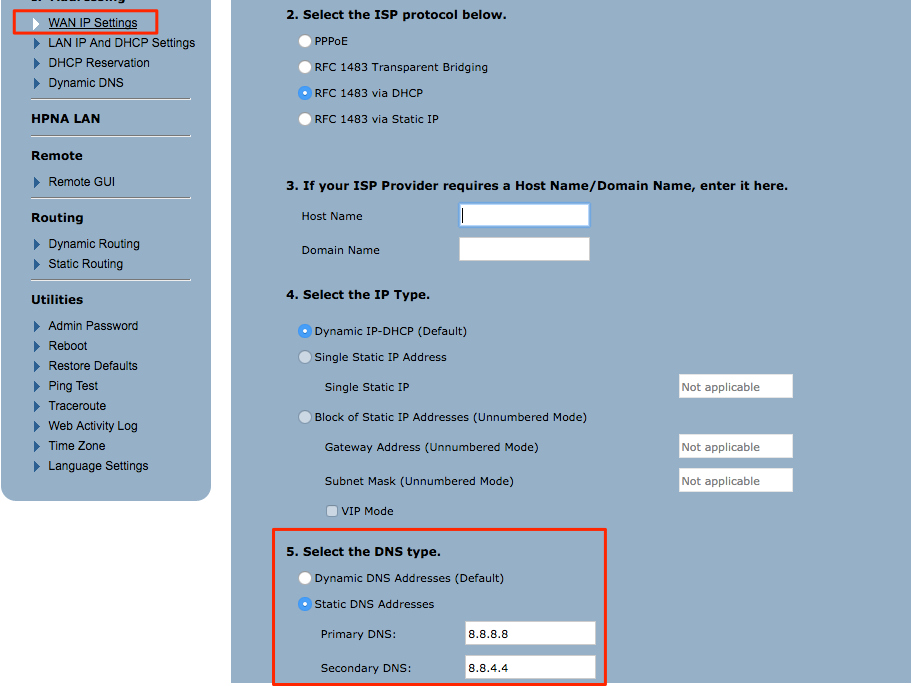 روتر 1 تنظیمات DNS