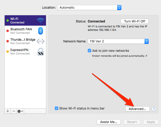 تنظیمات DNS macOS