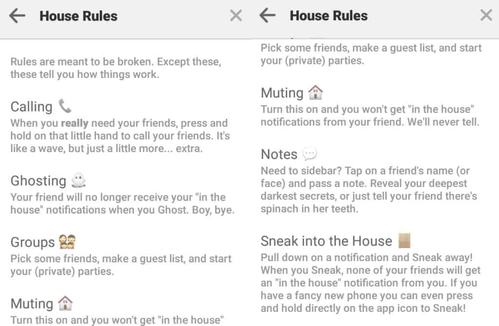 قوانین خانه hosueparty