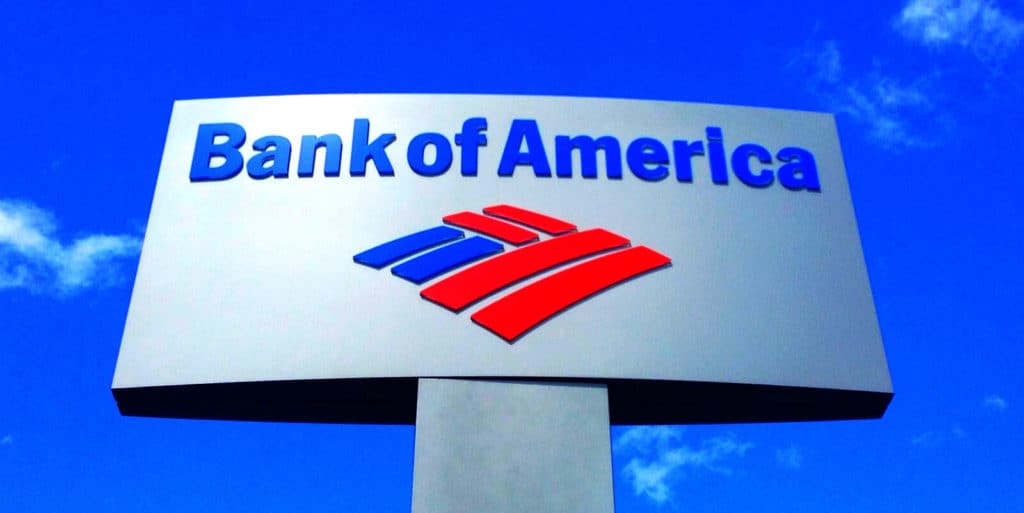 Semnul Bank of America.