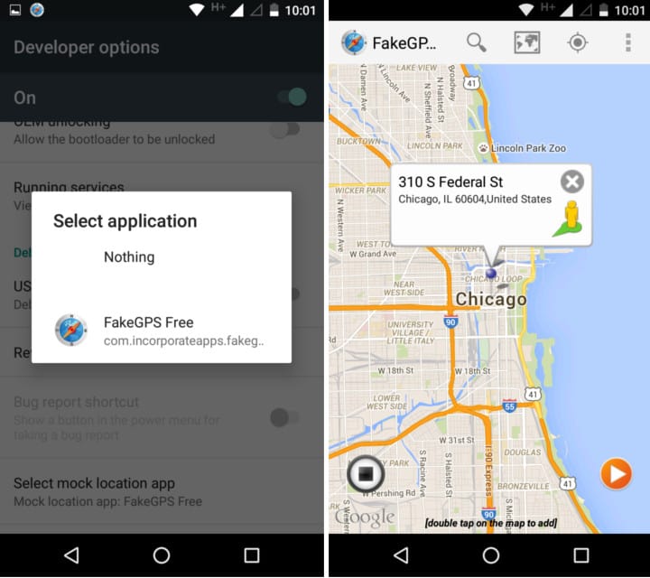 GPS spoofer android