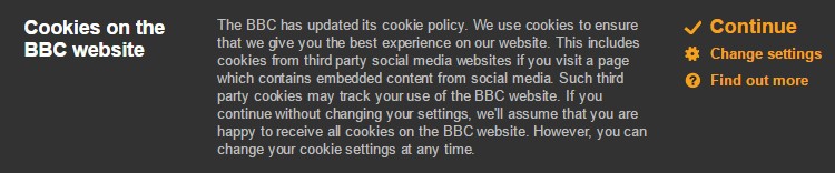 Respectarea cookie-urilor BBC