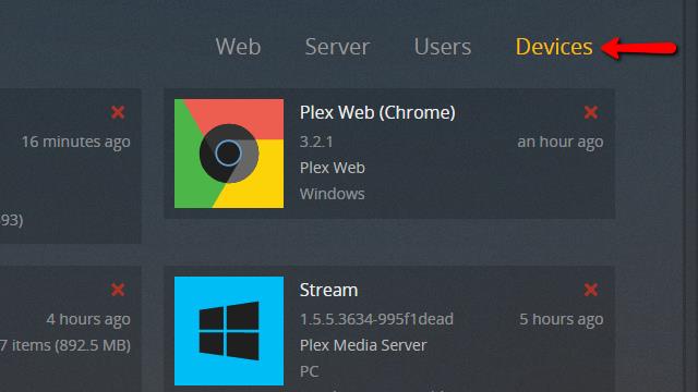Plex Server - Удалить сервер 2