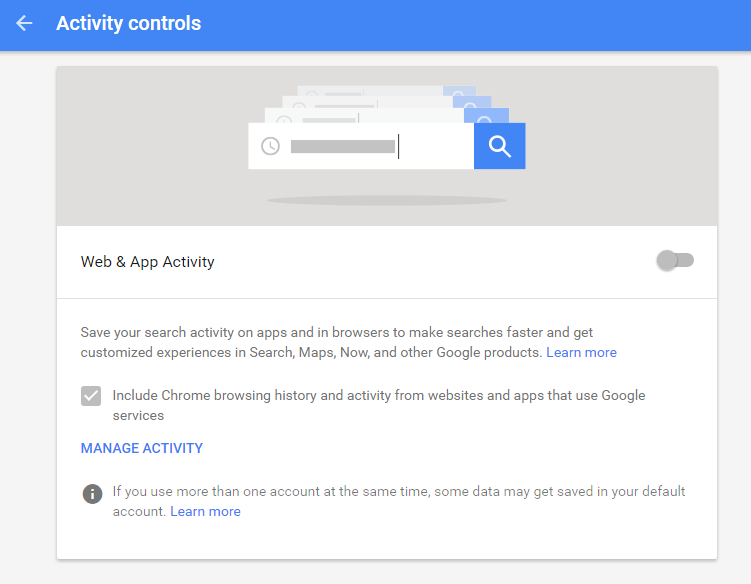 kontrole aktivnosti Googlea