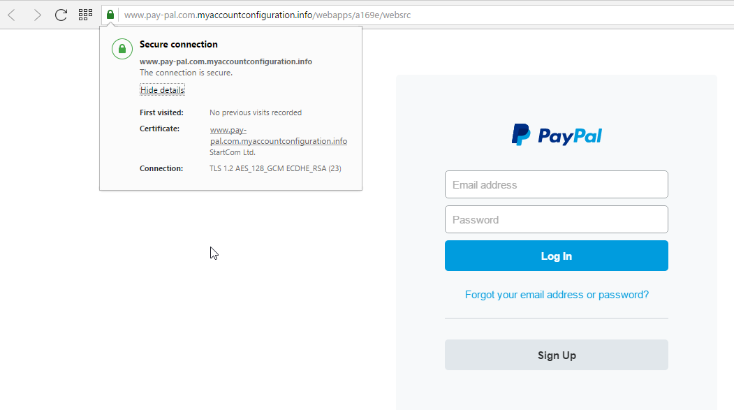 Paypay biztonsági hamis webhely