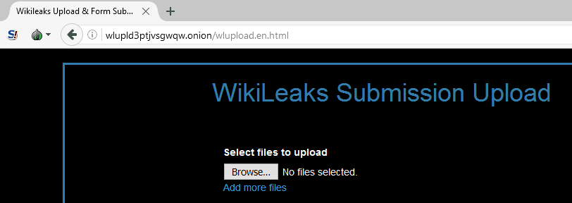 Tor браузер Wikileaks URL-бар
