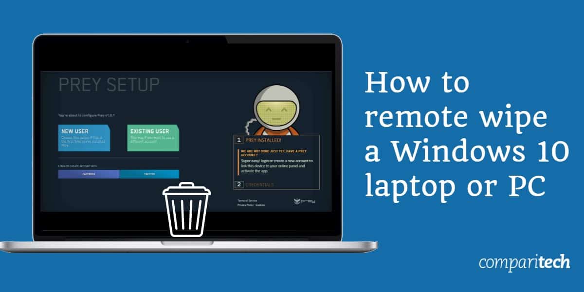 Как да изтриете отдалечено лаптоп или компютър с Windows 10