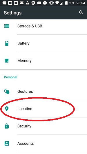 Locația Android 1