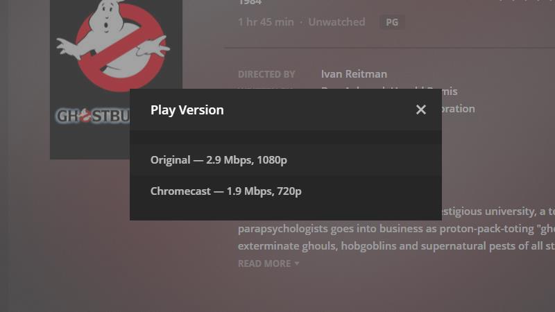 Plex on Chromecast - A videó optimalizálása a Chromecast számára
