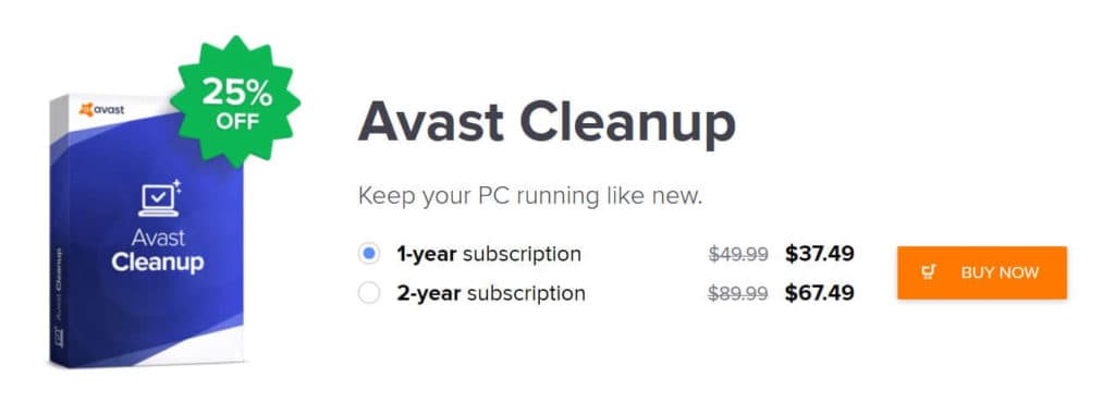 Avast Cleanup a lassú számítógép felgyorsításához.