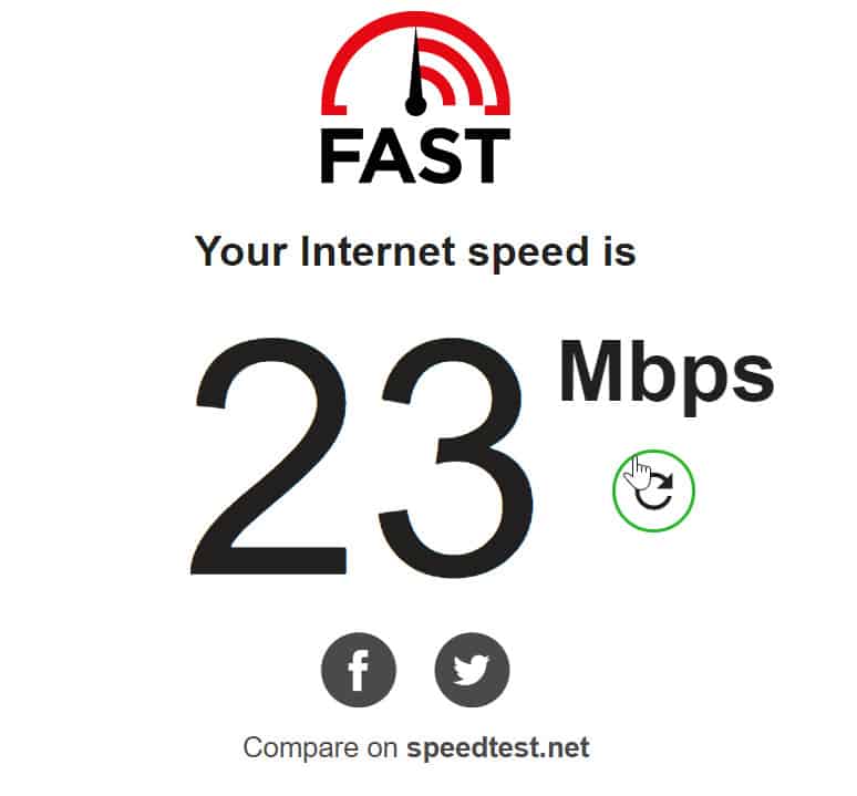 скорость интернета fast.com