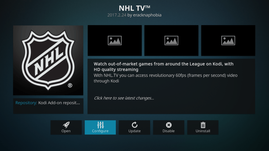 NHL ทีวีบน Kodi
