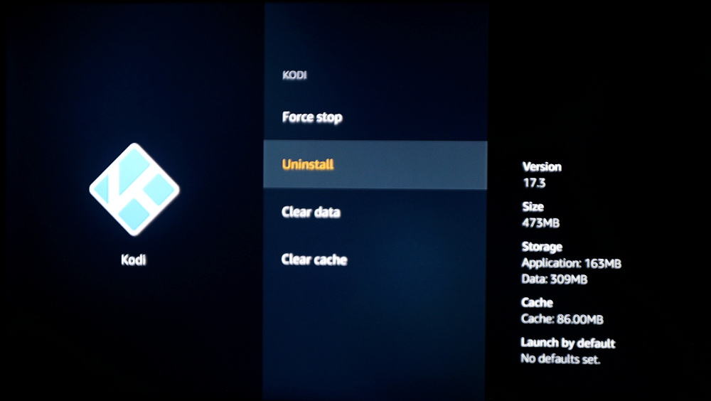 kodi fire tv stick dezinstalare