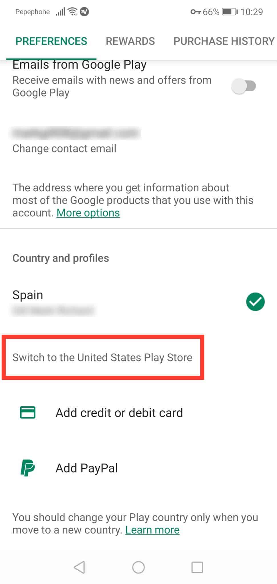 فروشگاه سوییچ Google Play