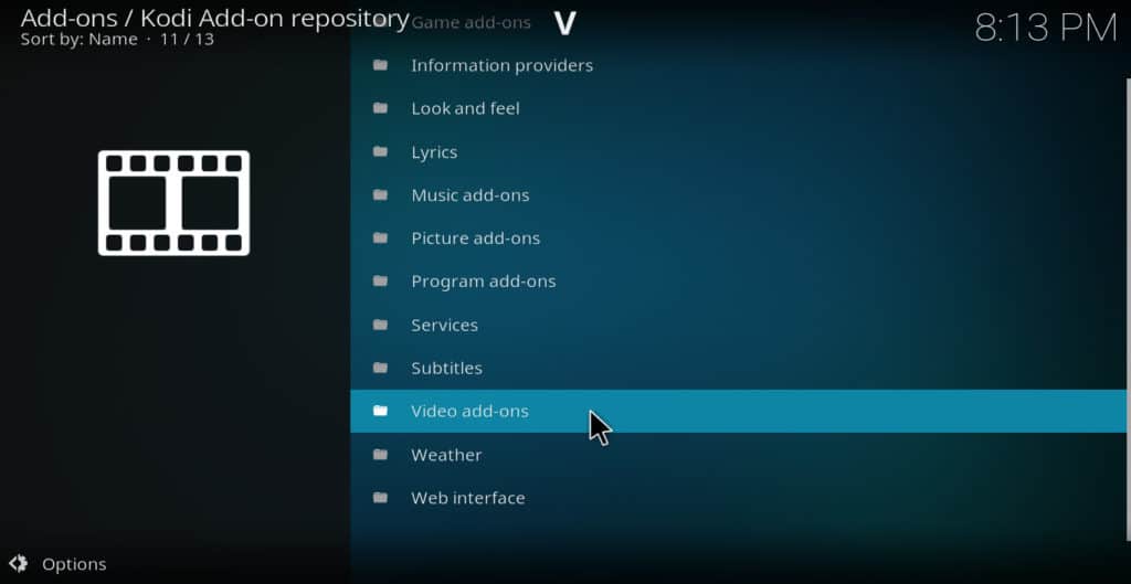 Kodi17 Componente video Krypton