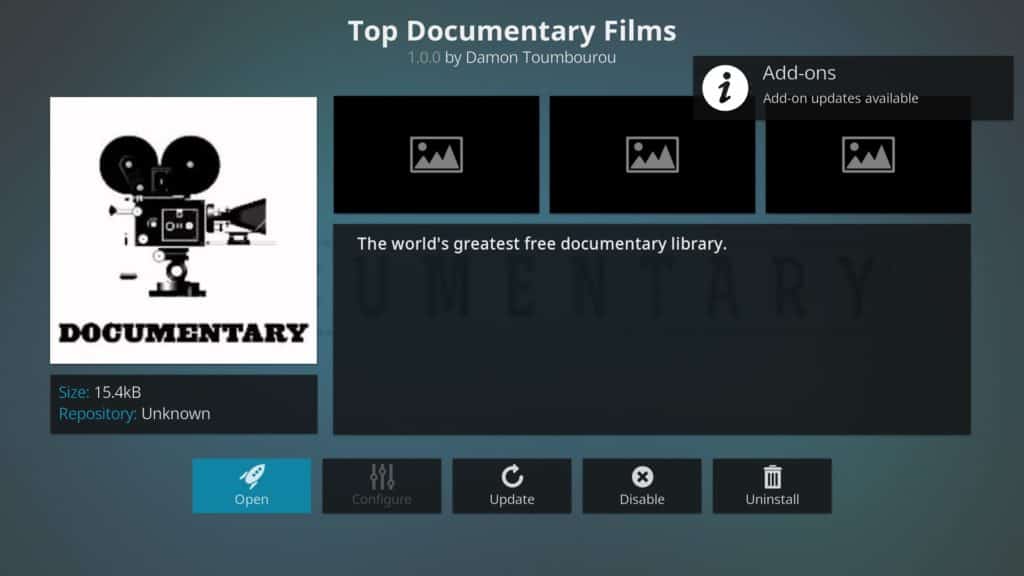 Vrhunski dokumentarni filmovi Kodi addon