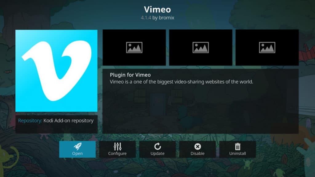 Vimeo Kodi addon