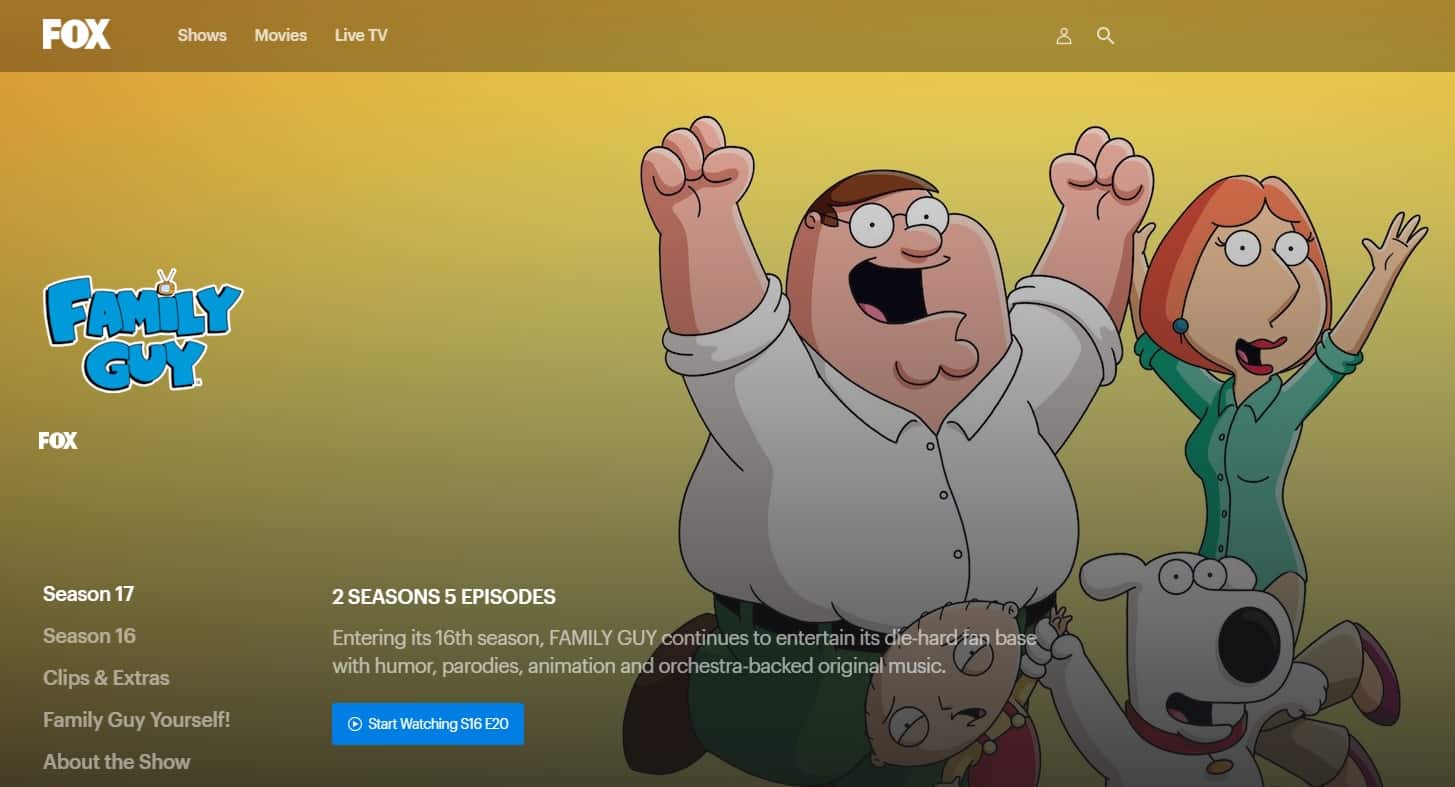 Hogyan nézhetem online a Family Guy 17. évadját