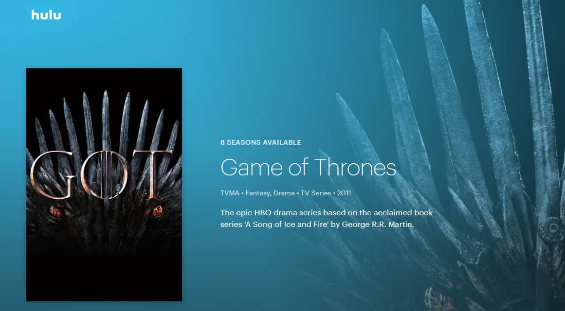 Hulu Game of Thrones