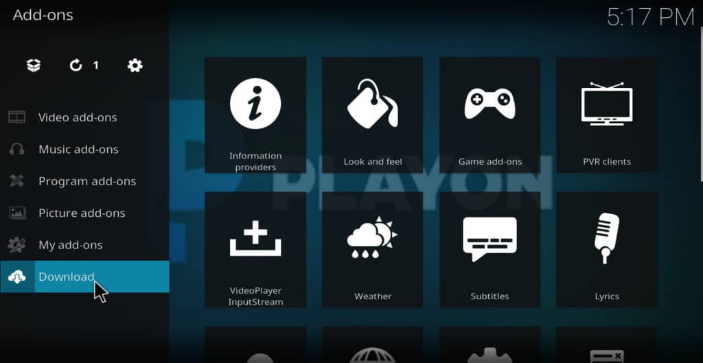 ดาวน์โหลด Kodi addons