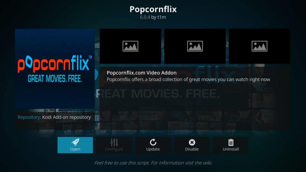 A PopcornFlix telepítése a Kodi-on