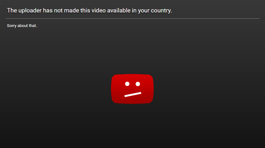 A youtube ország blokkolva van