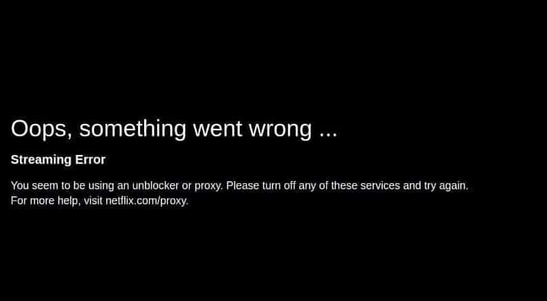 Eroare de streaming Netflix