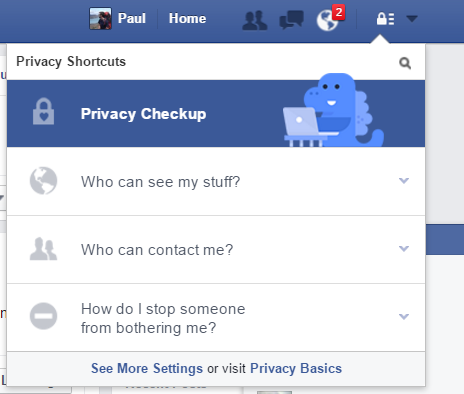 میانبرهای حریم خصوصی فیس بوک