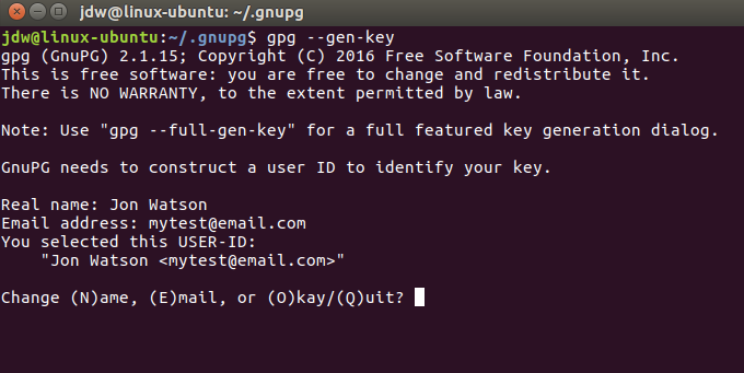 Ubuntu GPG ทำงานครั้งแรก