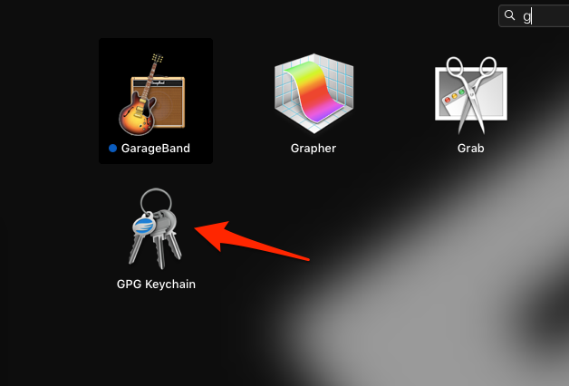 แอปพวงกุญแจ GPG ใน Launchpad