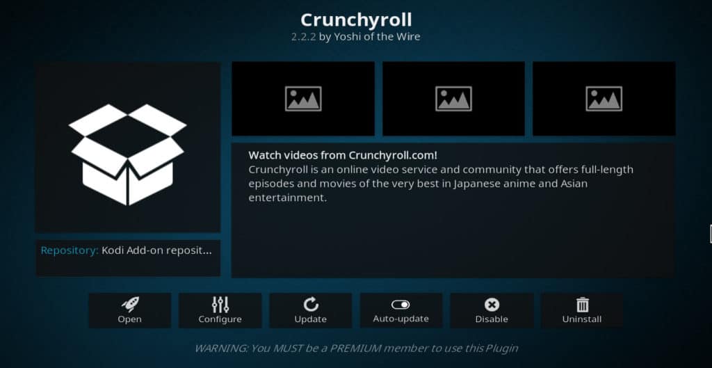 افزونه Crunchyroll Kodi