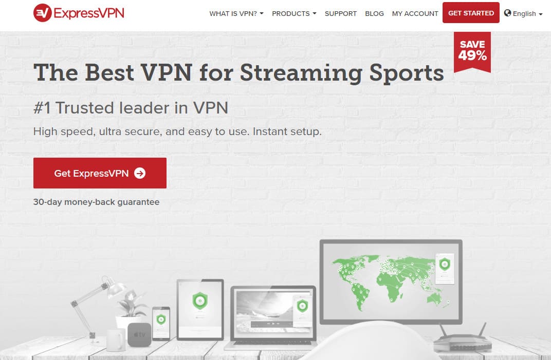 ExpressVPN cel mai bun pentru streaming de sport