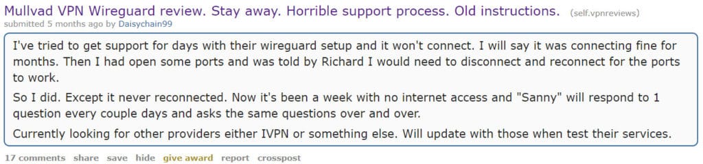 mullvad reddit vpns