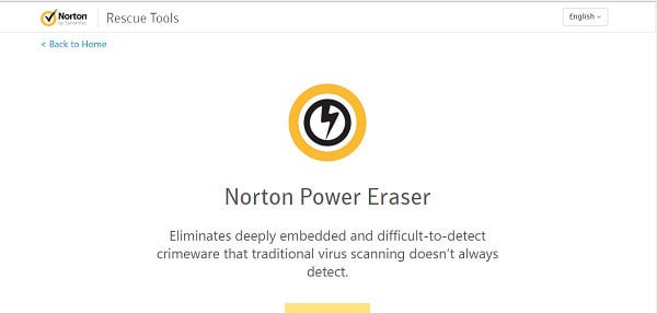 Скриншот Norton Power Eraser