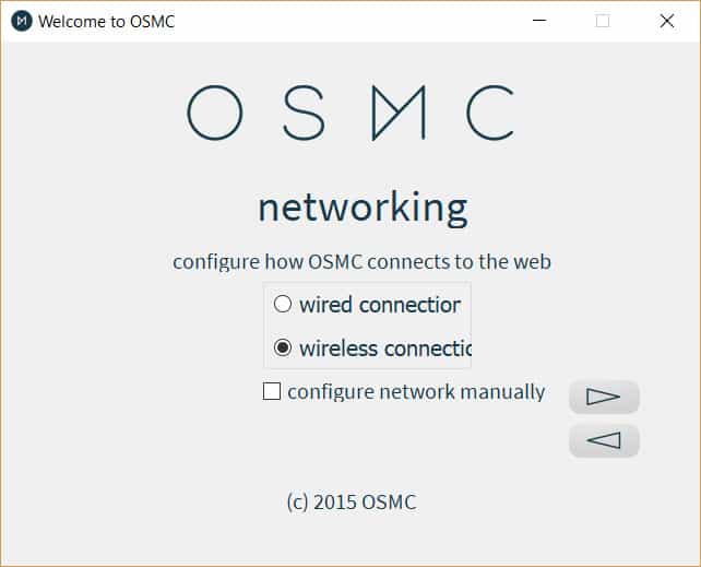 تنظیمات شبکه OSMC